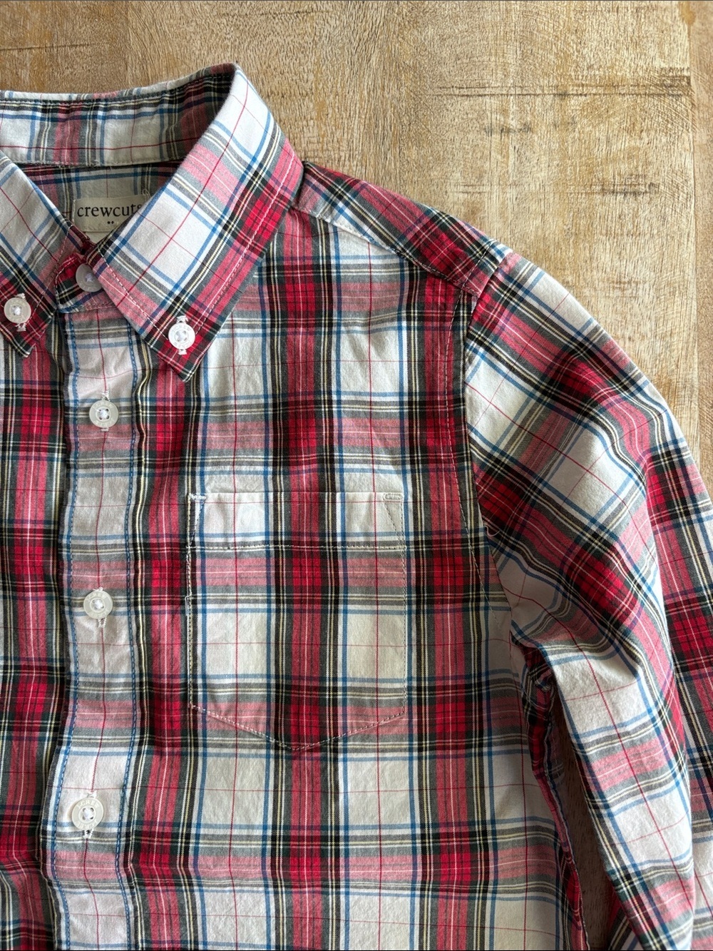 Crewcuts Boys Holiday Plaid Shirt 4-5Y